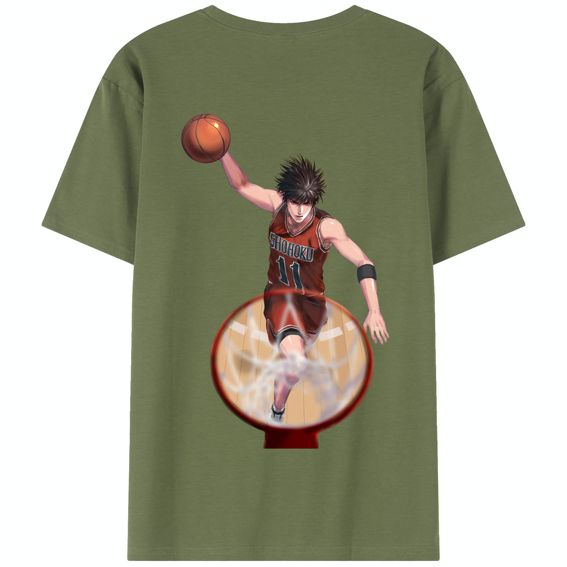SLAM DUNK／スラムダンク 綿100％半袖Tシャツ（背面プリント）